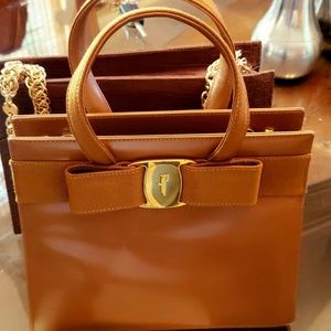 Vintage Salvatore ferragamo light beige bag